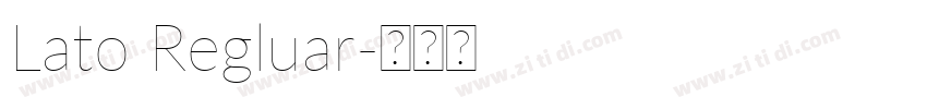 Lato Regluar字体转换